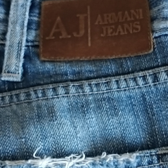 AJ/Armani Distressed Bootcut Jeans sz 32 - Picture 7 of 13